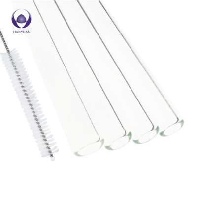 Clear  Straight borosilicate  glass straw