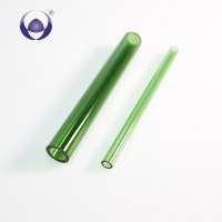 High Quality Reusable Borosilicate 3.3 Green transparent glass tube