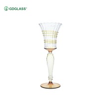 Professional Manufacture unique empty crystal clear glass wine bottle decanter